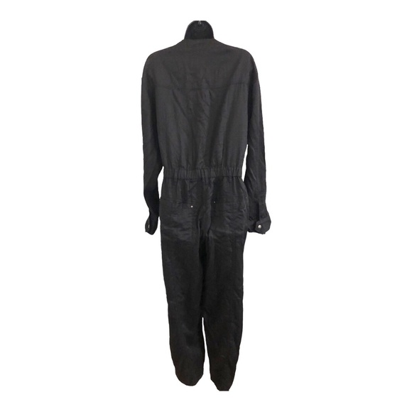 Free People Time for Me black lyocell overall jumpsuit size Medium new - Picture 14 of 16